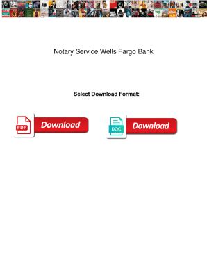 wells fargo bank notary